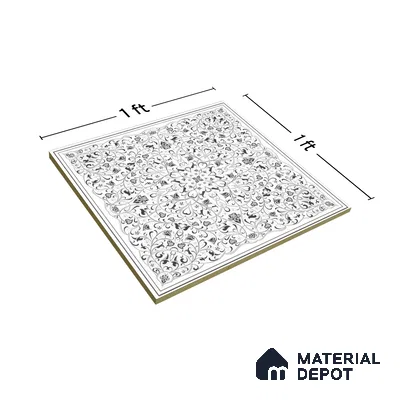 Moroccans Wall & Floor Tile TL 07247 Eternal Bloom 1 ft x 1 ft Ceramic Matte Finish - 9 mm  | 2 mm Spacer is Mandatory | Suitable For Bathroom, Kitchen, Dining Area | Please Expect a Slight Variation of Pattern (Sample)